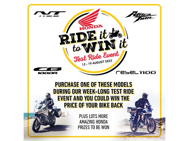 Ride it to win it with Honda